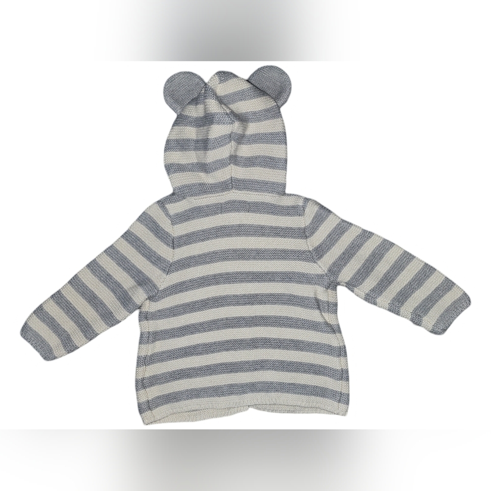 babyGap Disney Mickey Mouse Cardigan Hoodie Gray Striped Sz 18-24M - Picture 8 of 8